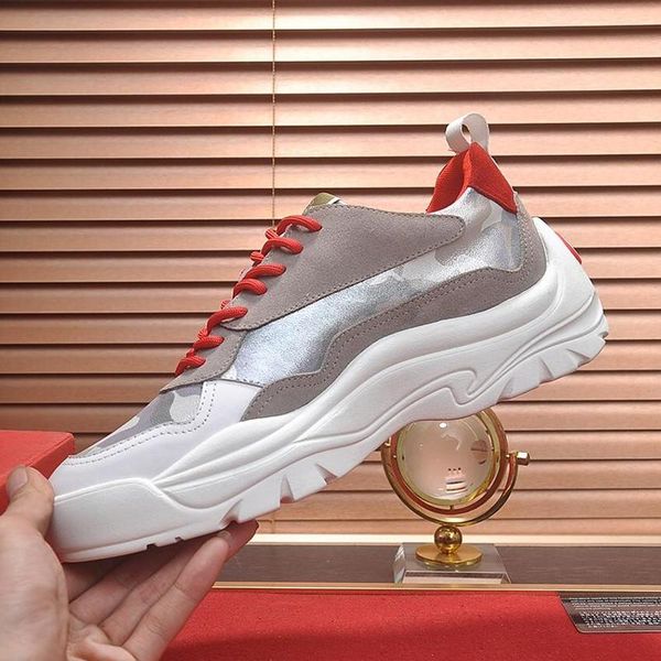 

gumboy calfskin sneaker men 's shoes scarpe sportive da uomo breathable lightweight vintage luxury lace -up low type casual men sh, Black