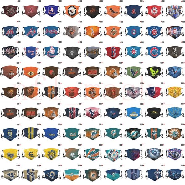

dhl 2020 designer face masks dust mask rugby team baseball team breathable 3d personalized custom face can mix order please leave a message