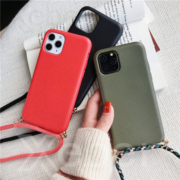 

iphone 11 pro max x xs max xr силиконовые мягкий чехол для телефона стропы crossbody ожерелье шнура с веревкой для iphone 2020 моды