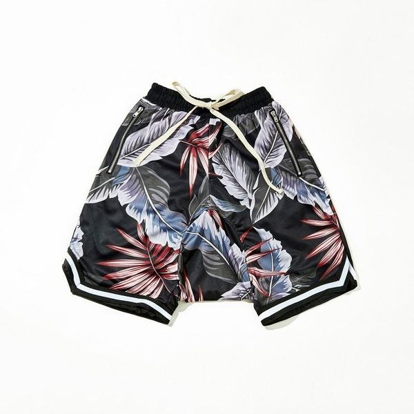 

mens shorts justin bieber the same basketball shorts hawaiian beach pants leisure time beach shorts mens designer clothes, Black