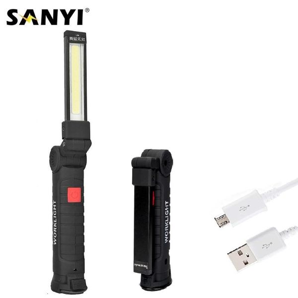 

5 modes cob led tactical handheld flashlights lantern magnetic working light water resistant red lamp for emergency