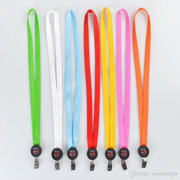 

novelty lighting led light up lanyard key chain id keys holder 3 modes flashing hanging rope 7 colors
