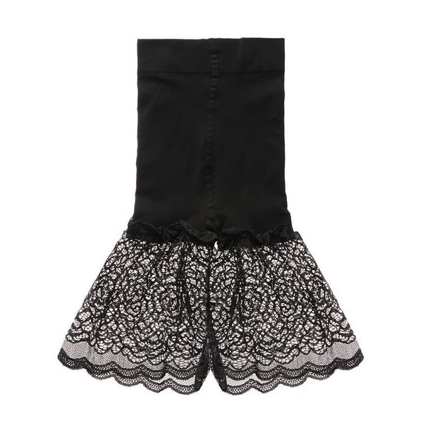 

2020 summer fashion womens safety soft pants leggings ultra stretch short lace high waist underwear under skirt safety pants, Black