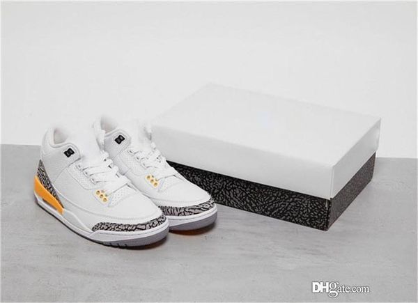 

new release authentic 3 wmns laser orange 3s white/laser orange-cement grey-black men basketball shoes sports sneakers with box ck9246-108