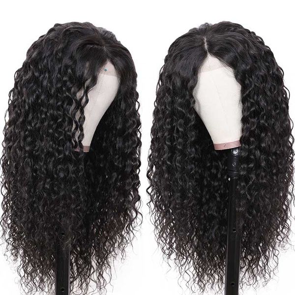 

vshow 13x4 peruvian water wave lace front wig pre plucked 150% density 100% remy human hair wigs for black women
