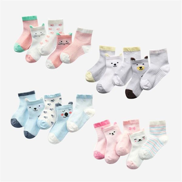 

5pairs/lot toddler baby socks newborn cotton girls boys striped cartoon infant socks for girls summer style mesh baby set, Pink;yellow