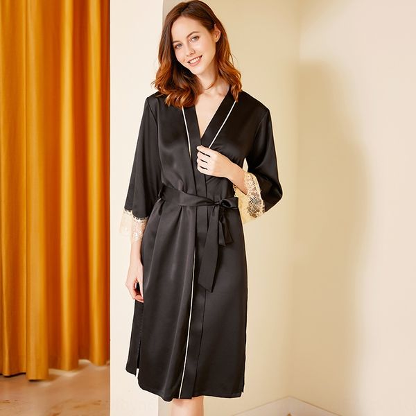 

french light bath morning robe lace petal powder nightgown pajamas bathrobe pajamas female lace long sleeve nightgown, Blue;red