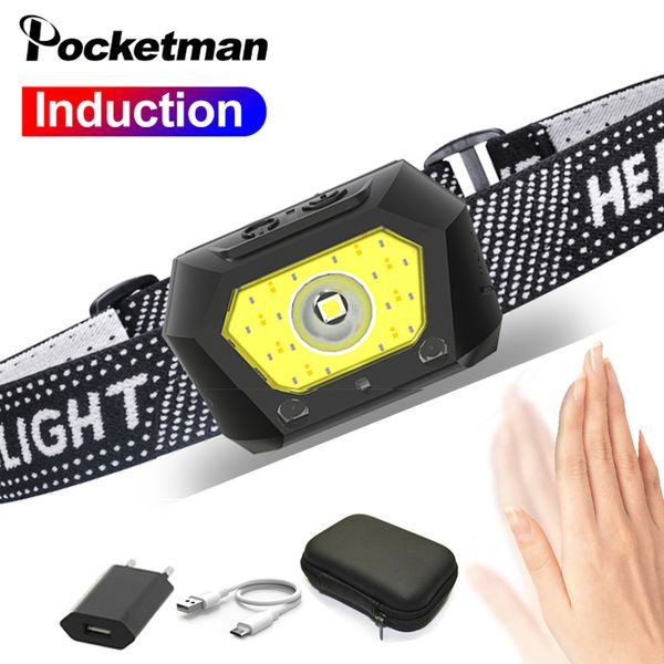 

led headlamp long last motion sensor head lamp 8000 lumens hands headlight comfortable elastic headband for inspection