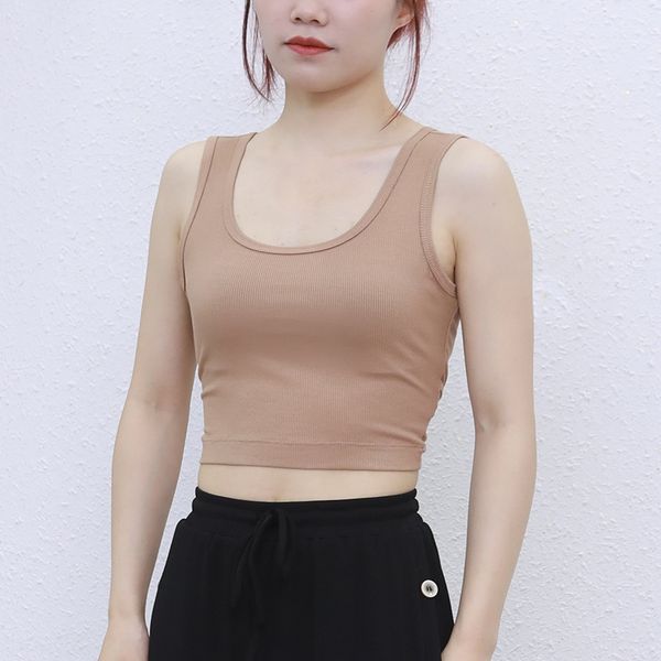 

yuepinhui 2020u vest coat vestcollar knitted vest women's outer wear bottoming short off-umbilical modal top, White