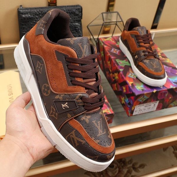 

2020 z29 fashion trend mens designer shoes leather mesh breathable comfortable outdoor shoes lace-up casual hiker shoes mens sneakers, Black