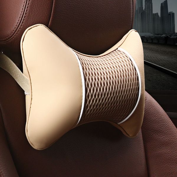 

2pcs/pairs leather auto car neck rest headrest cushion pillow universal car neck pillows interior accessories