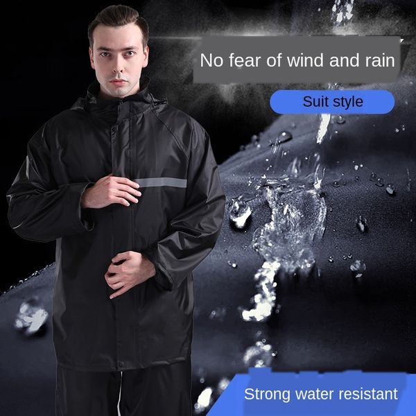 

tll33 охрана труда моды двухслойные утолщенной спорта на открытом воздухе мотоцикл открытый спортивный мотоцикл езда взрослый раскол плащ ко, Black