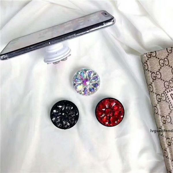 

mobile phone bracket universal airbag retractable diamond lazy ring tide men and women with diamond cute