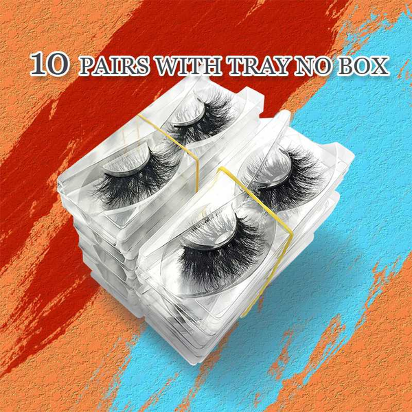 

false eyelashes wholesale 10 pairs no box 3d/5d/6d mink lashes dramatic volumn strip thick eyelash