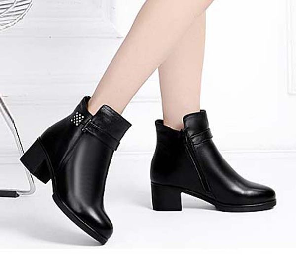 

new designer boots for women fashionable and exquisite womens boots high heels and genuine leather outdoors fashion women boots 10 p98, Black