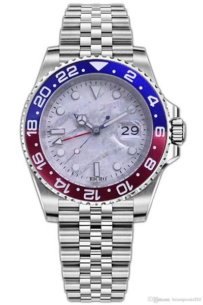 

designer watches luxe gmt ceramic bezel men's mechanical stainless steel automatic 2813 movement designer watch master men's fashi, Slivery;brown