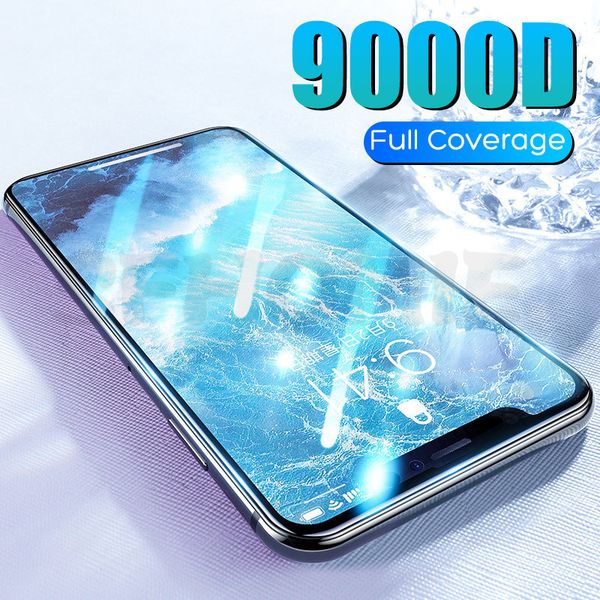 

9000d curved glass on для iphone se 2020 11 pro screen xs max xr x full cover protector закаленное стекло для iphone 7 8 6 6s plus