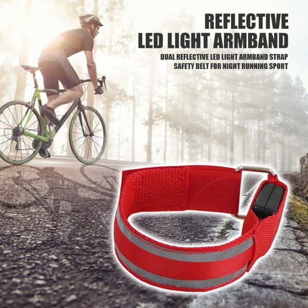 

отдых на открытом воздухе led night run light браслет безопасности светоотражающие предупредительные поставки свет armband arm ремень безопа, Black;gray