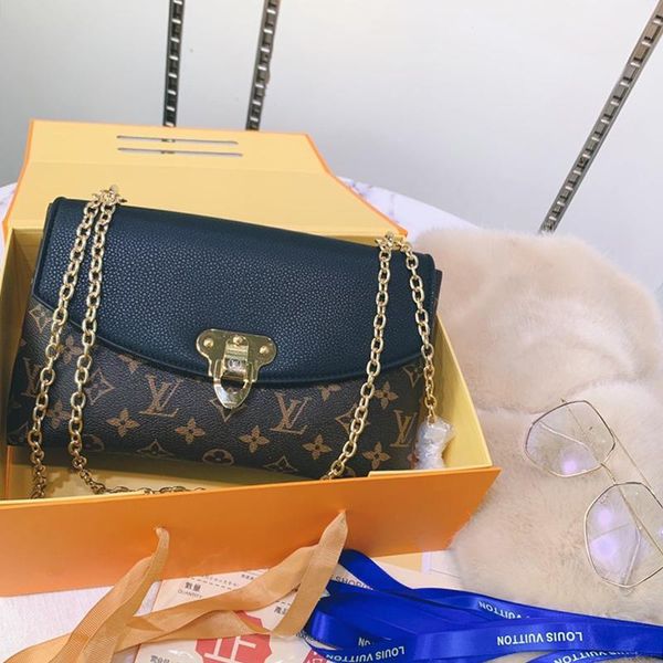 

drop ship womens bag luxury design chain leather shoulder bags small flap simple style lady crossbody bag messenger bags with origin box
