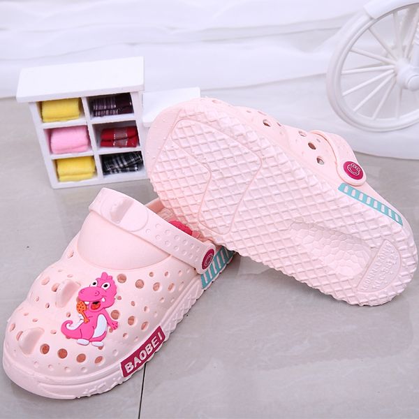 

onswu new cartoon little dinosaur dual-purpose sandals bathroom anti-skid beach children children sandals children' slippers children, Black;grey