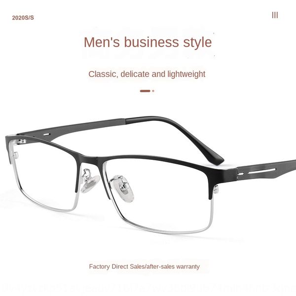 

men's business full myopia metal alloy frame new glasses frame myopia glasses men 95006, Silver