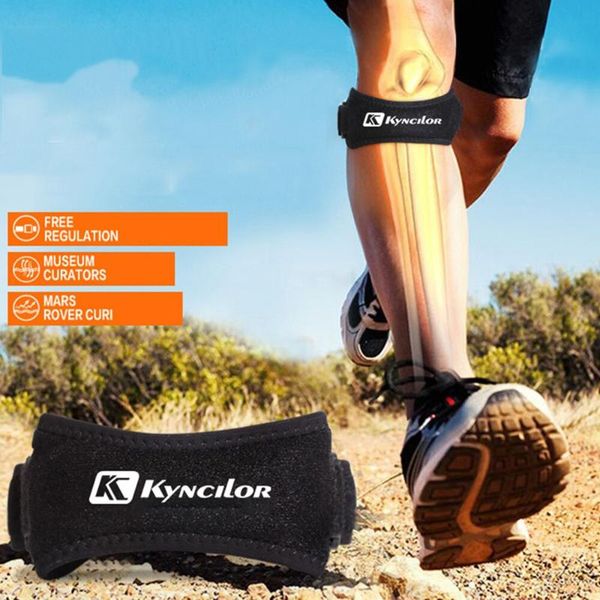 

1pc adjustable knee patellar tendon support strap band knee support brace pads for outdoor sport rose red sports, Black;gray