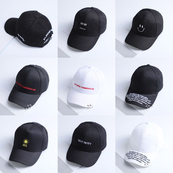 

men' and women' summer korean style baseball cap curved brim cap all-match casual sun hat fashionable iron ring baseball hat, Blue;gray