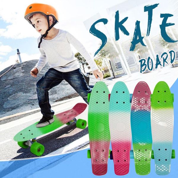 

skateboarding skateboard complete 22inch mini retro skateboards for beginners teens kids single rocker skate boards l624