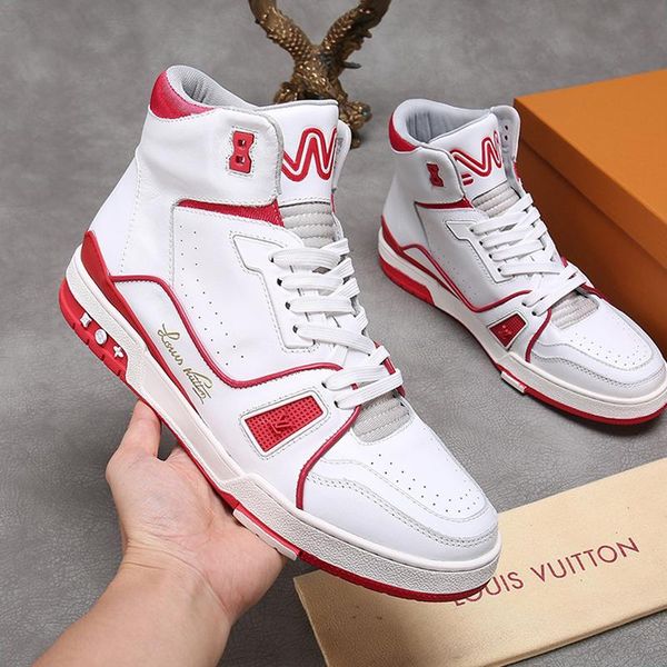 

luxury trainer sneaker boot men 's shoes scarpe da uomo di lusso lightweight sport shoes sneakers breathable plus size lace -up men bo, Black