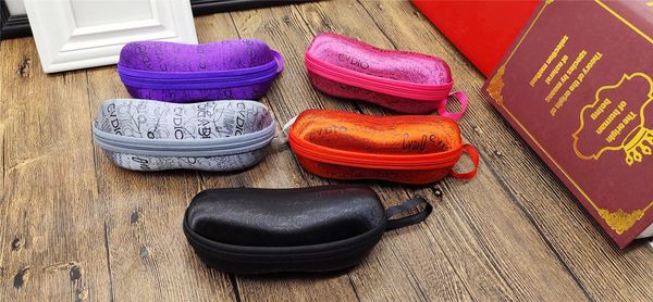 

elegant letter handmade glasses fashionable bright pressure-resistant glasses box storage boxmyopia storage box, Blue