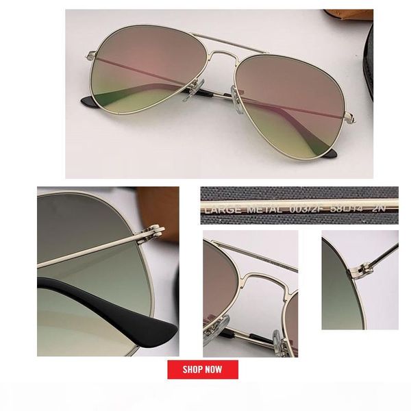 

brand classic designer mens sunglasses gradient red 3e uv400 glass lens fashion sun glasses eyewear for men women with case box, White;black