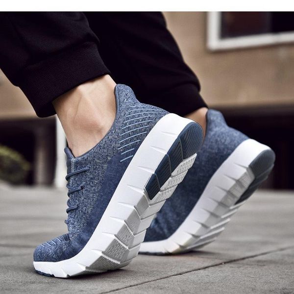 

fashion men shoes mesh breathable sneakers walking male footwear new comfortable lightweight running shoes c-200301145, Black