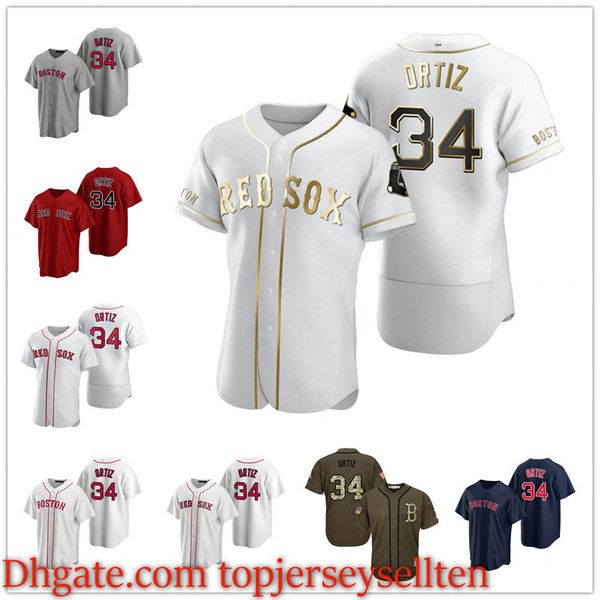 

boston red sox men women youth david ortiz white 2020 authentic jersey, Black
