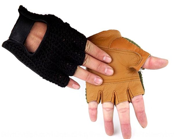 

xevoe фитнесс мужские ручной работы открытый спортивный мотоцикл glovesleather воздухопроницаемой сеткой осенние и зимние перчатки мотоцикла, Black