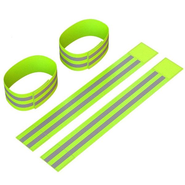 

1pc elastic wristbands reflection band 5cm wide night running warning wrist ankle straps safety cycling reflective belt, Black