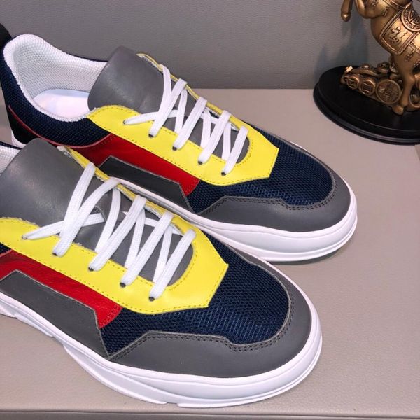 

2019 limited edition men's thick-soled shoes, trend color matching sports shoes, fashion low-shoes, original box packaging: 38-44, Black