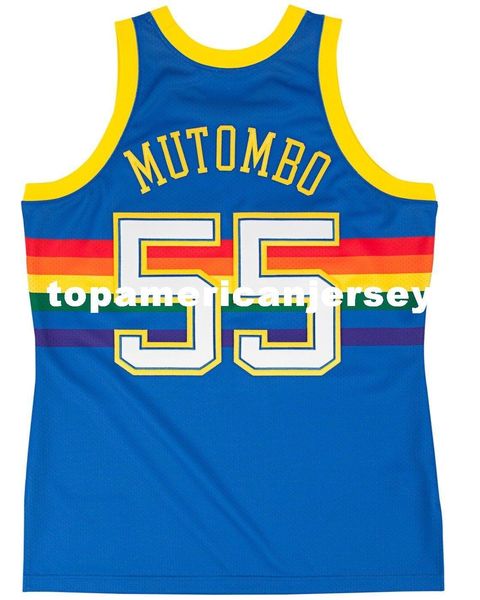 

dikembe mutombo #55 sewn mitchell & ness 1991 blue jersey mens size xs-6xl stitched basketball jerseys ncaa, Gray