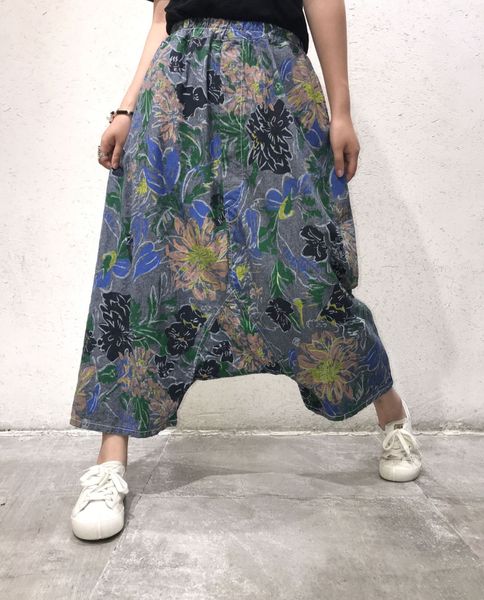 

напечатано для женщин весной и летом марта новые джинсы и джинсы потерять большой размер старый обрезается промежность брюки, Blue