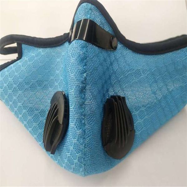 

pm2.5 cycling mask anti-dust anti-pollution activated carbon filter effect &gt;95% mtb bike cycling face sale, Blue