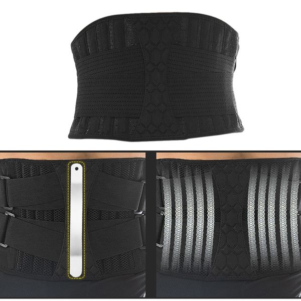 

special protective training device for men's waist support belt sports fitness beam waist aben, Black;gray
