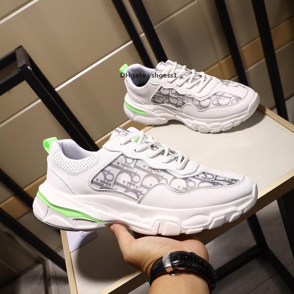 

2021-2020k new men 's leather letter lace up flat casual shoes ,fashionable wild outdoor sneakers ,size :38 -45, Black