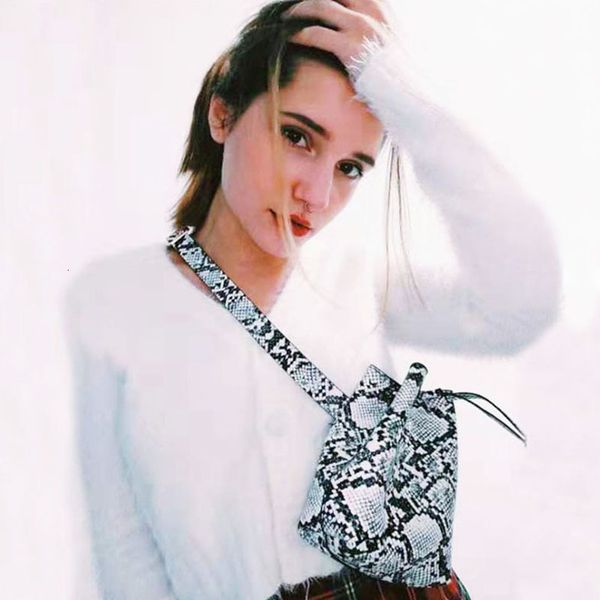 

waist bags for women 2019 fanny pack bucket belt bag serpentine alligator leather women shoulder bags bolsa feminina