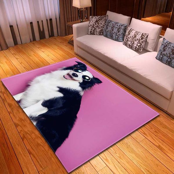 

carpets 3d printed pet dog play mat decor kids room bedside rug sofa area flannel soft rugs for home living