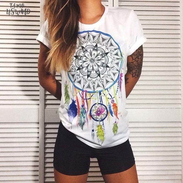 

summer shirts women t shirt graffiti print tshirt plus size t shirt tees appliques fashion white black s  l