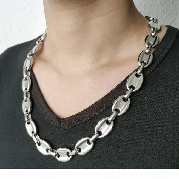 

tl мужчины ожерелье посеребренного ожерелье цепи ожерелье из нержавеющей стали hip hop jewelry zip-top can lid форма, Silver