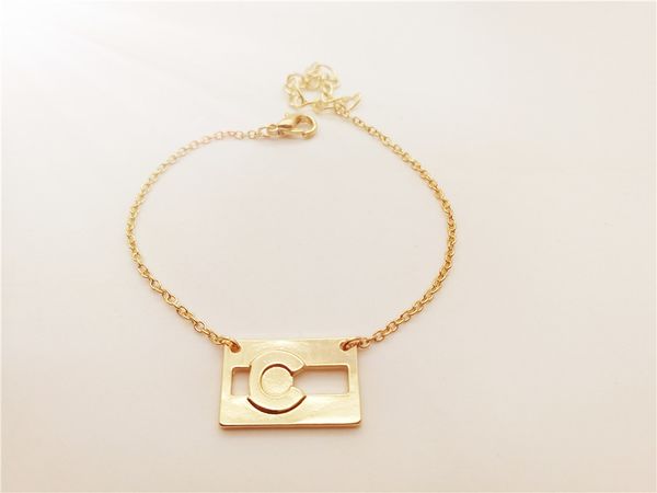 

colorado flag bracelets simple usa state co flag bracelet us america state bracelets for souvenir gift, Silver