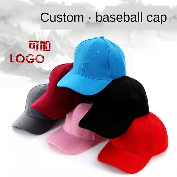 

thickened solid color baseball cap men's and women's baseball cap advertising hat, Blue;gray