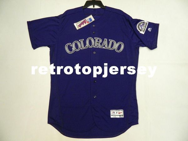 

majestic colorado blank purple, flex cool base jersey mens stitched wholesale big and tall size xs-6xl baseball jerseys, Gray
