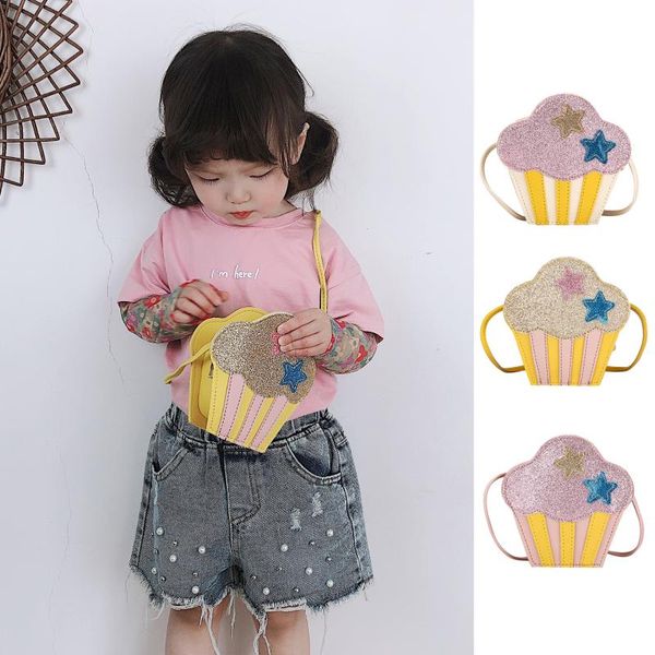 

2020 cute baby mini bag kawaii little girl small coin wallet pouch purses bag kids cake money change purse gift, White