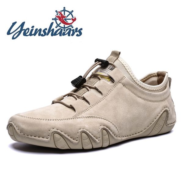 

new mens shoes casual brand leather suede shoes lightweight breathable walking male comfortable hiking spring autumn, Black